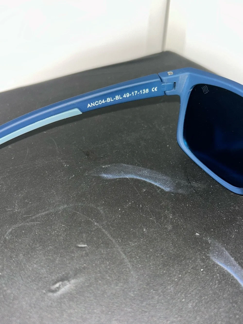 Polarized Blue Frame Sunglasses with Blue Mirrored Lenses